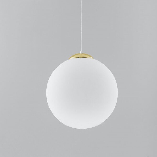 Sollux SL.0717 - Lustr na lanku TOYA 1xE27/60W/230V pr. 40 cm bílá/zlatá