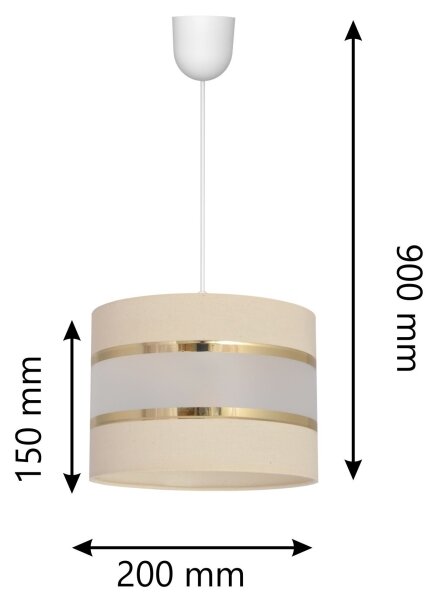 Lustr na lanku HELEN 1xE27/15W/230V krémová