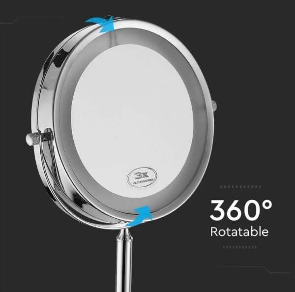 LED Kosmetické zrcátko LED/3W/6V 4xAA IP44