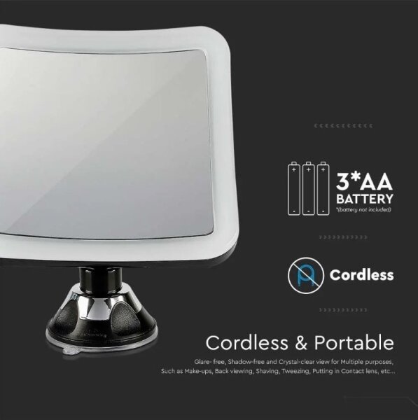 LED Kosmetické zrcátko LED/3,2W/4,5V 3xAA IP44