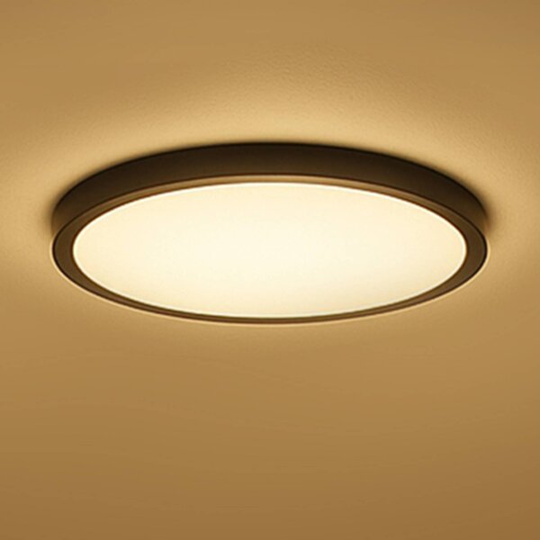 Calex Smart LED stropní svítidlo HALO Ø 40 cm černé IP54 RGB, stmívatelný, Černá, Obývací pokoj / jídelna, Plast, Moderní