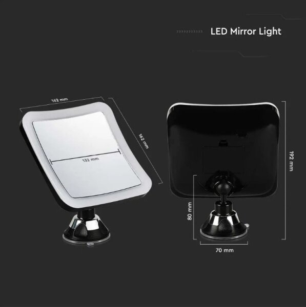 LED Kosmetické zrcátko LED/3,2W/4,5V 3xAA IP44
