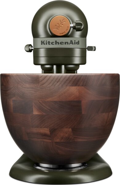 KitchenAid 5KSM180WSEEG Robot kuchyňský Artisan 180 Evergreen s dřevěnou mísou 4,7 l