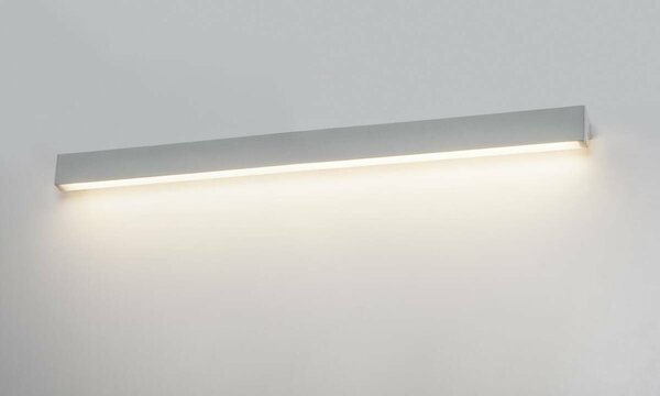 BIG WHITE SLV L-LINE 120 nástěnné a stropní svítidlo, LED, 3000K, IP44, stříbrné, D/Š/V 118/7/7 cm, 3 000 lm, 2x12,9 W 1001304