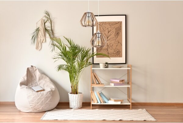 Lustr na lanku BERGO 2xE27/60W/230V bílá