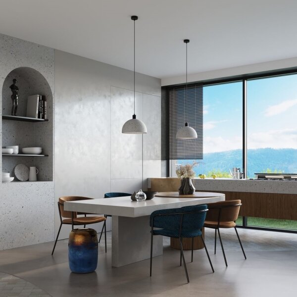 Sollux SL.0847 - Lustr na lanku PABLITO 1xE27/60W/230V beton