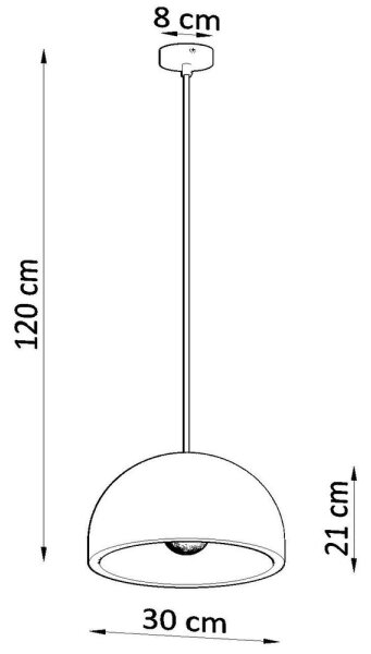 Sollux SL.0847 - Lustr na lanku PABLITO 1xE27/60W/230V beton