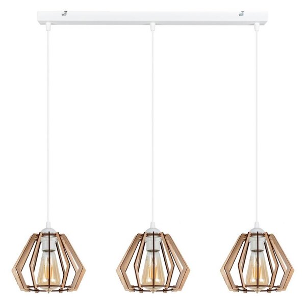 Lustr na lanku BERGO 3xE27/60W/230V bílá