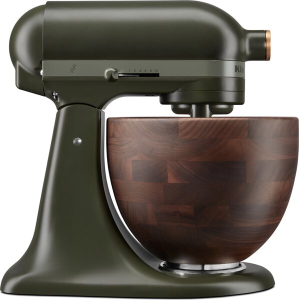 KitchenAid 5KSM180WSEEG Robot kuchyňský Artisan 180 Evergreen s dřevěnou mísou 4,7 l