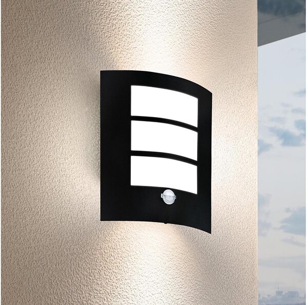 Eglo 99568 - Venkovní nástěnné svítidlo se senzorem CITY 1xE27/40W/230V IP44