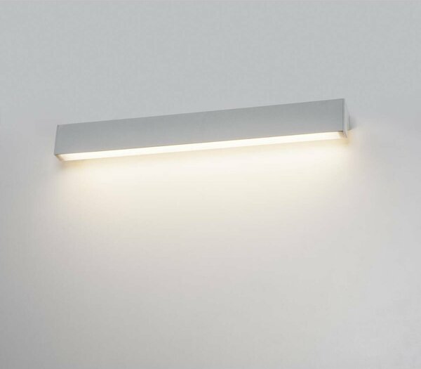 BIG WHITE SLV L-LINE 60 LED nástěnné a stropní svítidlo, IP44, 3000K, 820lm, stříbrošedá 1001300