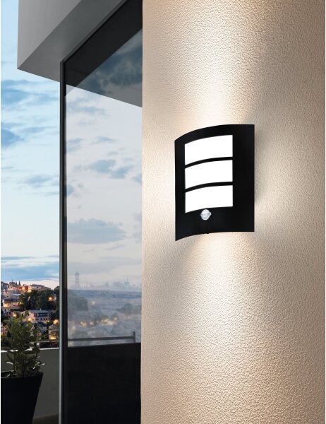 Eglo 99568 - Venkovní nástěnné svítidlo se senzorem CITY 1xE27/40W/230V IP44