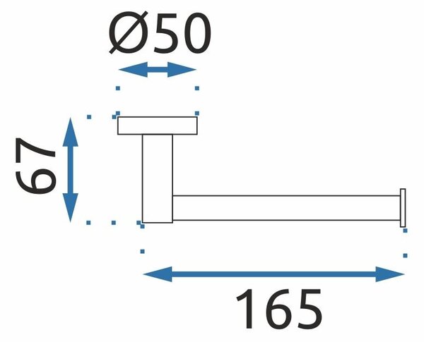 Rea REA, držák toaletního papíru MIST 04, černá matná, REA-80025