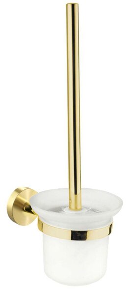 Rea Tutumi Mist 06 - nástěnný WC kartáč, zlatý lesklý, REA-80032