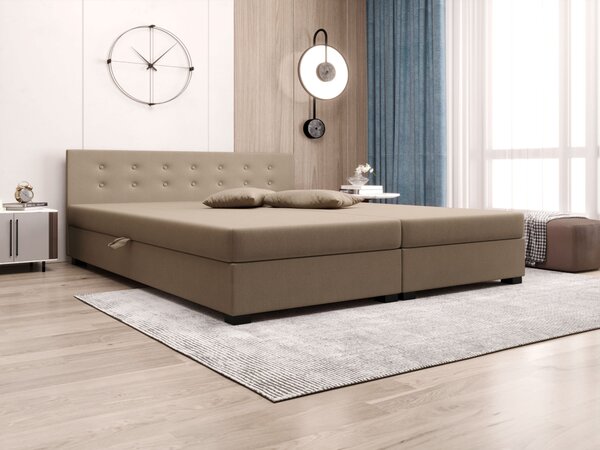 Manželská postel s úložným prostorem 160x200 ROSIE 11 - světle hnědá