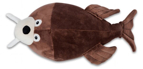 Polštářek mikrospandex Mrož hnědý 55 cm