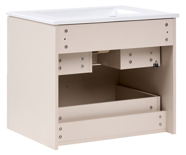Závěsná koupelnová skříňka s umyvadlem TARUMIR 60 cm Béžová