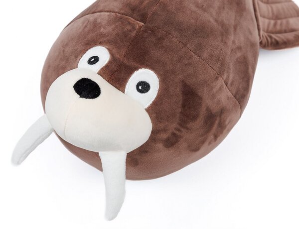 Polštářek mikrospandex Mrož hnědý 55 cm