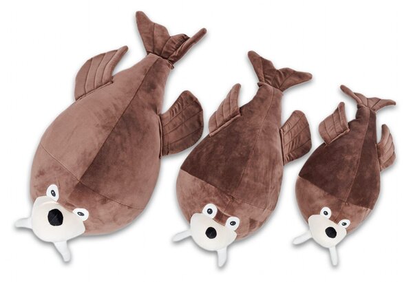 Polštářek mikrospandex Mrož hnědý 55 cm