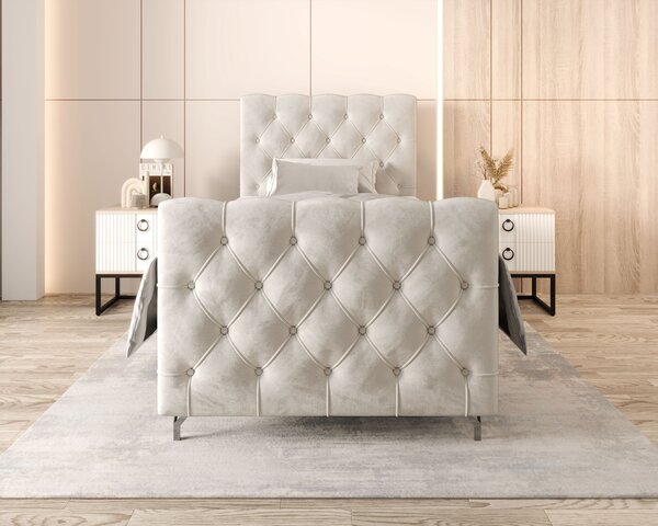 Čalouněná boxspringová postel 90x200 ADRIA PLUS 2 - béžová