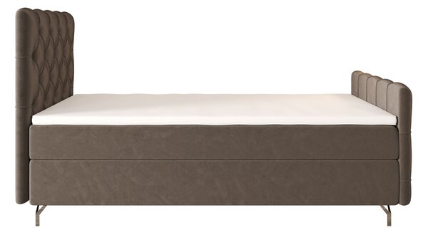 Čalouněná boxspringová postel 120x200 ADRIA PLUS 2 - hnědá