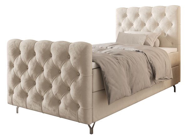 Čalouněná boxspringová postel 90x200 ADRIA PLUS 2 - béžová