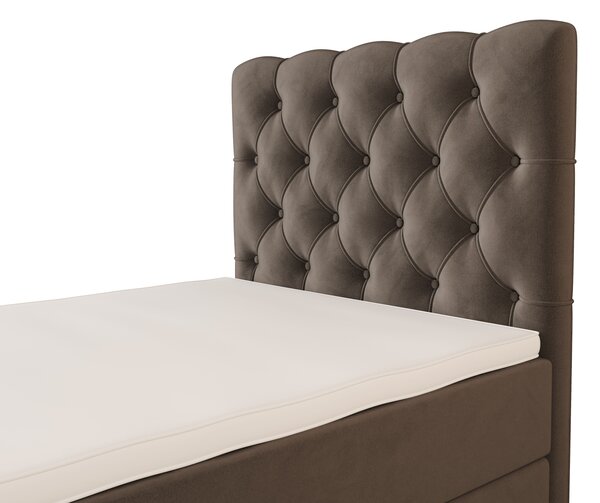Čalouněná boxspringová postel 120x200 ADRIA PLUS 2 - hnědá