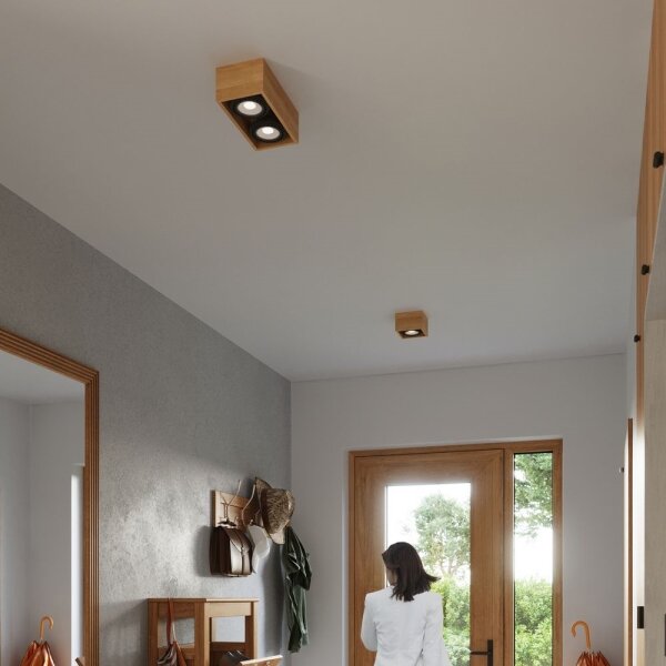 Sollux SL.0916 - Stropní svítidlo QUATRO 2xGU10/40W/230V buk