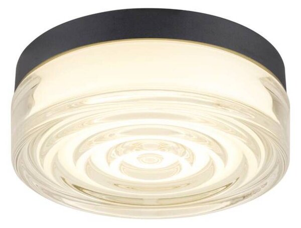 BIG WHITE SLV CYFT WAVE XL Přisazené nástěnné a stropní svítidlo, 2700/3000/4000 K, 15 W, PHASE, 105°, IP65 černá / čirá 1010211