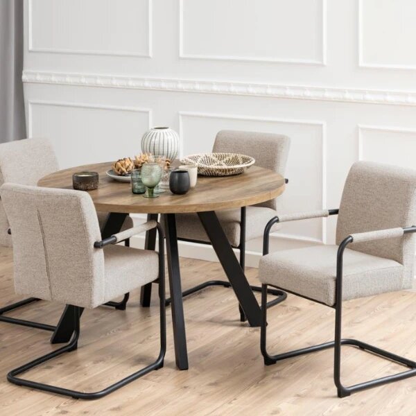 Actona Jídelní rozkládací stůl Zalida 120/210 cm dub amber/černý