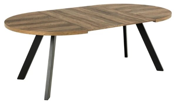 Actona Jídelní rozkládací stůl Zalida 120/210 cm dub amber/černý