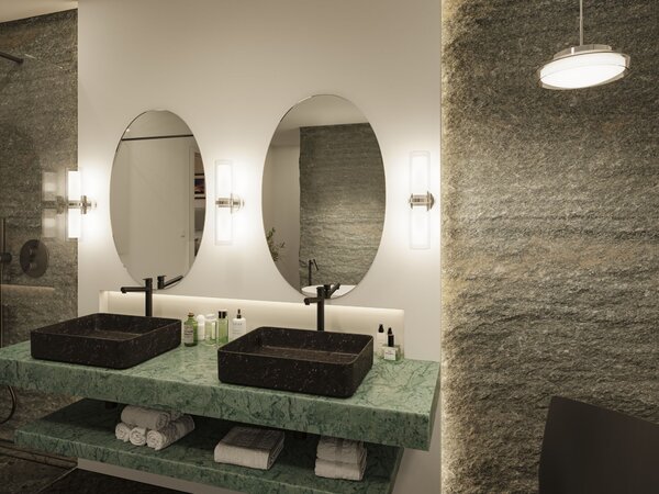 Paulmann 71080 Luena, koupelnové závěsné svítidlo LED 11,5W 3000K, sklo/chrom, průměr 25cm, IP44
