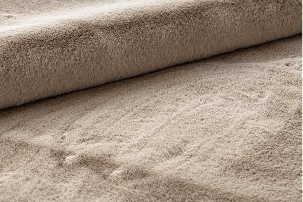 Makro Abra Kulatý koberec BUNNY taupe béžový Rozměr: průměr 100 cm