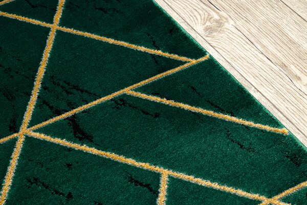 Makro Abra Běhoun EMERALD 1012 geometrický zelený zlatý Šíře: 80 cm