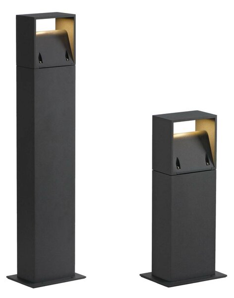 BIG WHITE SLV LOGS 40, venkovní stojací lampa, LED, 3000K, IP44, hranatá, antracit, D/Š/V 13/8/39,5 cm, 8 W 232115