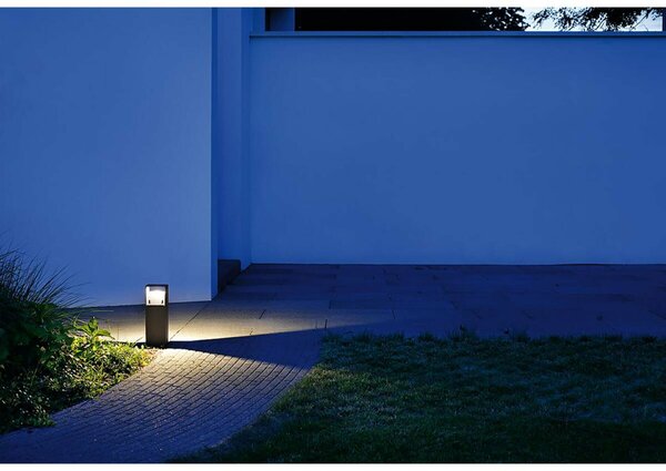 BIG WHITE SLV LOGS 40, venkovní stojací lampa, LED, 3000K, IP44, hranatá, antracit, D/Š/V 13/8/39,5 cm, 8 W 232115