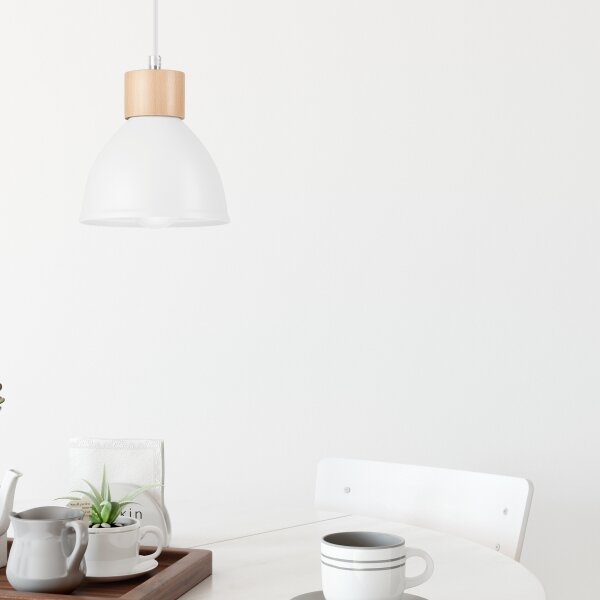 Lustr na lanku NICO 1xE27/60W/230V bílá