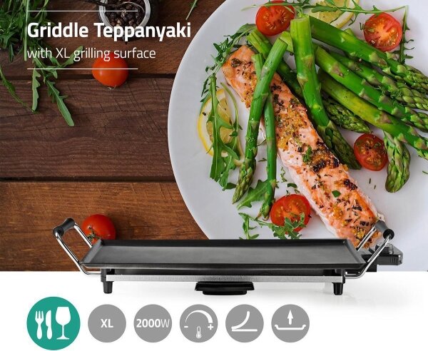 Nedis FCTE110EBK50 - Stolní gril Teppanyaki 2000W/230V