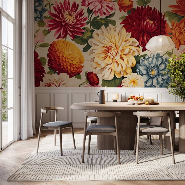 Fototapety Dahlia v barevném valčíku, Fototapety květiny, w05306 : uwalls.cz
