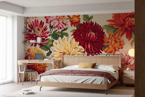 Fototapety Dahlia v barevném valčíku, Fototapety květiny, w05306 : uwalls.cz