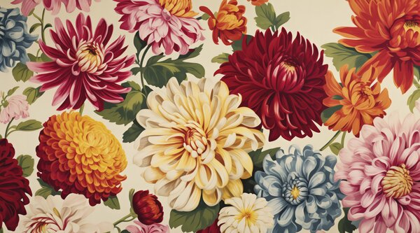 Fototapety Dahlia v barevném valčíku, Fototapety květiny, w05306 : uwalls.cz
