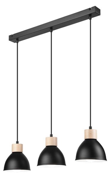 Lustr na lanku NICO 3xE27/60W/230V černá