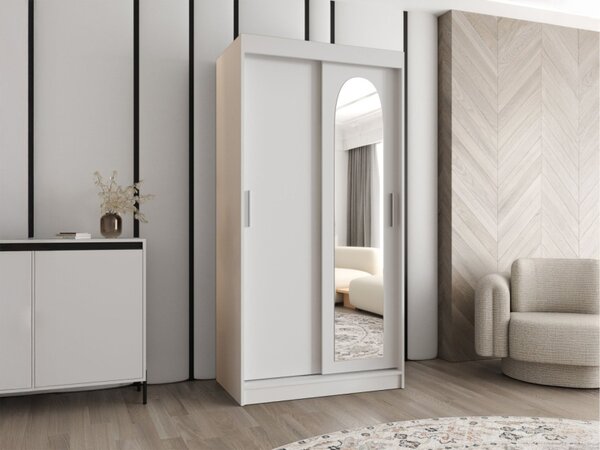 Šatní skříň Kreloin 100, Barva: černá, Zásuvky: Ne 5903211417979