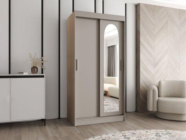 Šatní skříň Kreloin 100, Barva: černá, Zásuvky: Ne 5903211417979