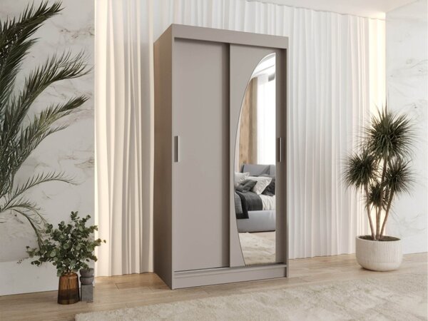 Šatní skříň Grilion 100, Barva: černá, Zásuvky: Ne 5903211418228
