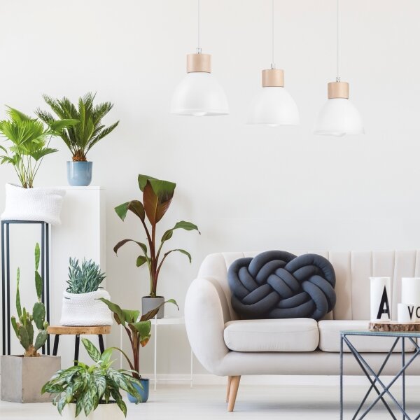 Lustr na lanku NICO 3xE27/60W/230V bílá