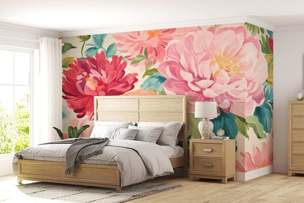 Fototapety Pivoňková zahrada, Fototapety květiny, w05313 : uwalls.cz