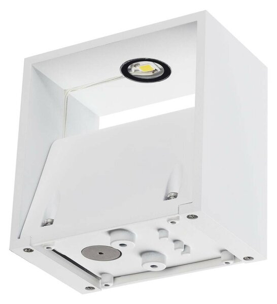 BIG WHITE SLV LOGS WALL, venkovní nástěnné svítidlo, LED, 3000K, IP44, hranaté, bílé, 8 W 232101