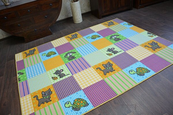 Balta Kusový dětský koberec PETS zvířátka Rozměr: 100x100 cm