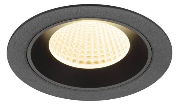 BIG WHITE SLV NUMINOS M Stropní vestavné svítidlo, 3000 K, 40°, IP20, kulaté, černé 1009616